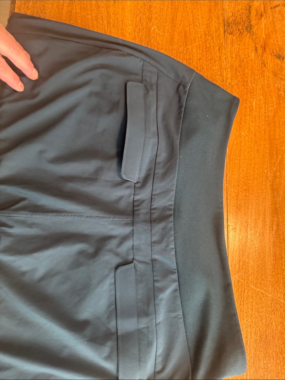 Athleta Women's Deep Teal Track Joggers - Picture 3 of 3